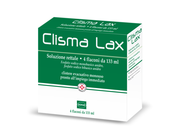 CLISMA LAX SOLUZIONE RETTALE 4 flaconi da 133 ml