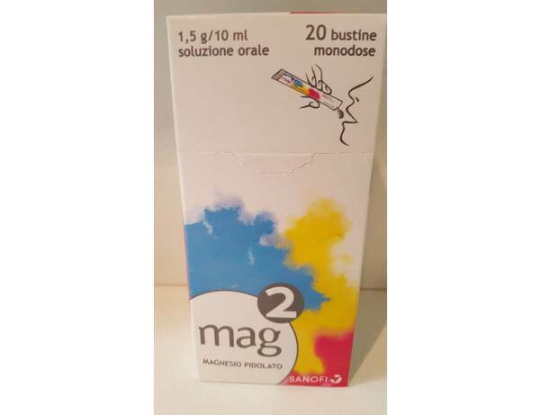 MAG2 1,5 g/10 ml soluzione orale 20 bustine monodose da 10 ml