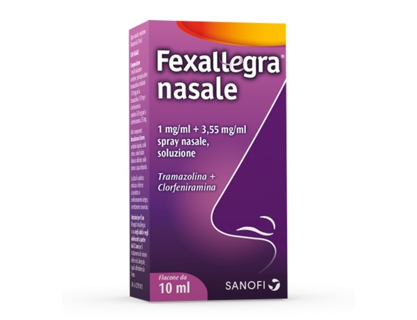 FEXALLEGRA NASALE 1 MG/ML + 3,55 MG/ML SPRAY NASALE SOLUZIONE - 1 mg/ml + 3,55 mg/ml spray nasale, soluzione 1 flacone da 10 ml