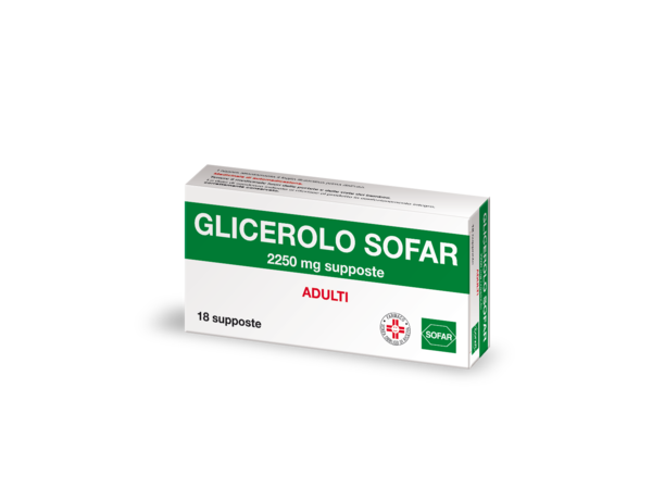 GLICEROLO SOFAR SUPPOSTE - adulti 2,250 g supposte 18 supposte