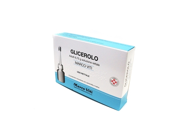 GLICEROLO MARCO VITI adulti 6,75 g soluzione rettale 6 contenitori monodose con camomilla e malva