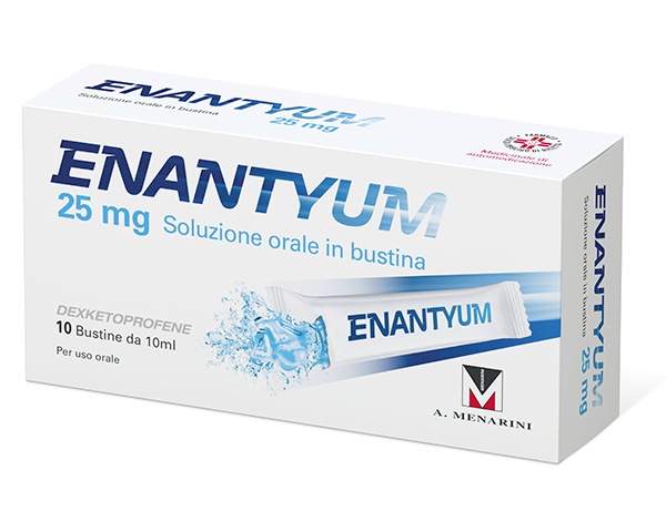 ENANTYUM 25 MG SOLUZIONE ORALE IN BUSTINA - 25 mg soluzione orale in bustina 10 bustine monodose in pes/al/ldpe da 10 ml