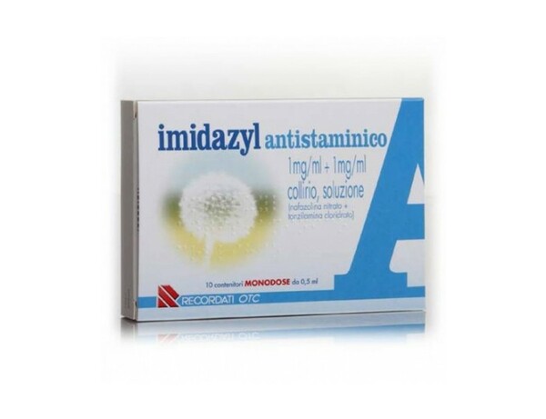IMIDAZYL ANTISTAMINICO 1 MG/ML + 1 MG/ML COLLIRIO, SOLUZIONE -  1 mg/ml + 1 mg/ml collirio, soluzione 10 contenitori monodose 0,5 ml