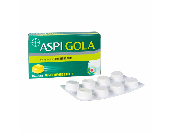 ASPI GOLA 8,75 MG PASTIGLIE GUSTO LIMONE E MIELE - 8,75 mg pastiglia gusto miele limone 16 pastiglie in blister pvc/pvdc/alluminio