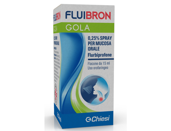 FLUIBRON GOLA 0,25% - 0,25% spray per mucosa orale flacone da 15 ml