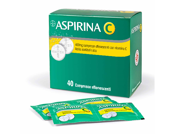 ASPIRINA 400 MG COMPRESSE EFFERVESCENTI CON VITAMINA C - 400 mg compresse effervescenti con vitamina c 40 compresse in strip al/pe/carta-pe/al/surlyn