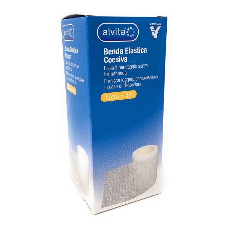 BENDA ELASTICA AUTOADESIVA ALVITA 12X4CM - Farmacia Del Monaco