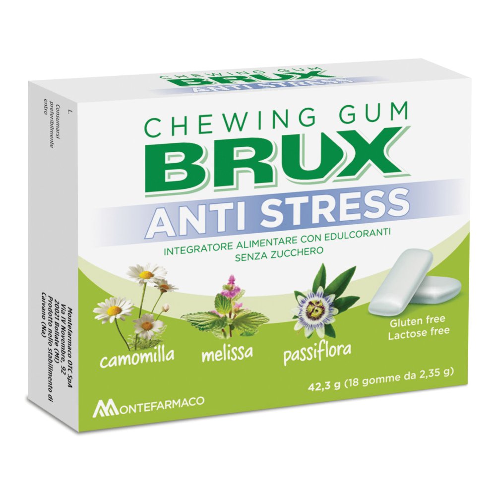 BRUX ANTISTRESS CHEWING GUM 18 GOMME - Farmacia Del Monaco