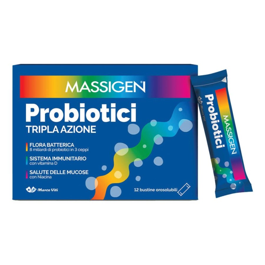 MASSIGEN PROBIOTICI 12 STICKPACK - Farmacia Del Monaco