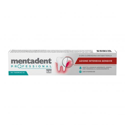 MENTADENT PROFESSIONAL DENTIFRICIO 0,12 CLOREXIDINA 75 ML - Farmacia Del Monaco