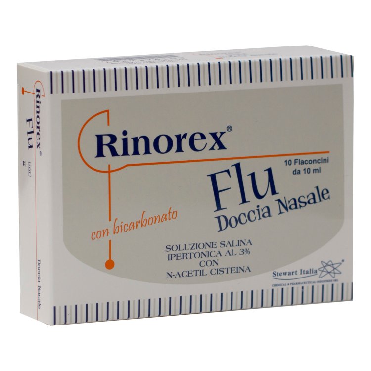 RINOREX FLU DOCCIA NASALE 10 FLACONCINI 10 ML - Farmacia Del Monaco