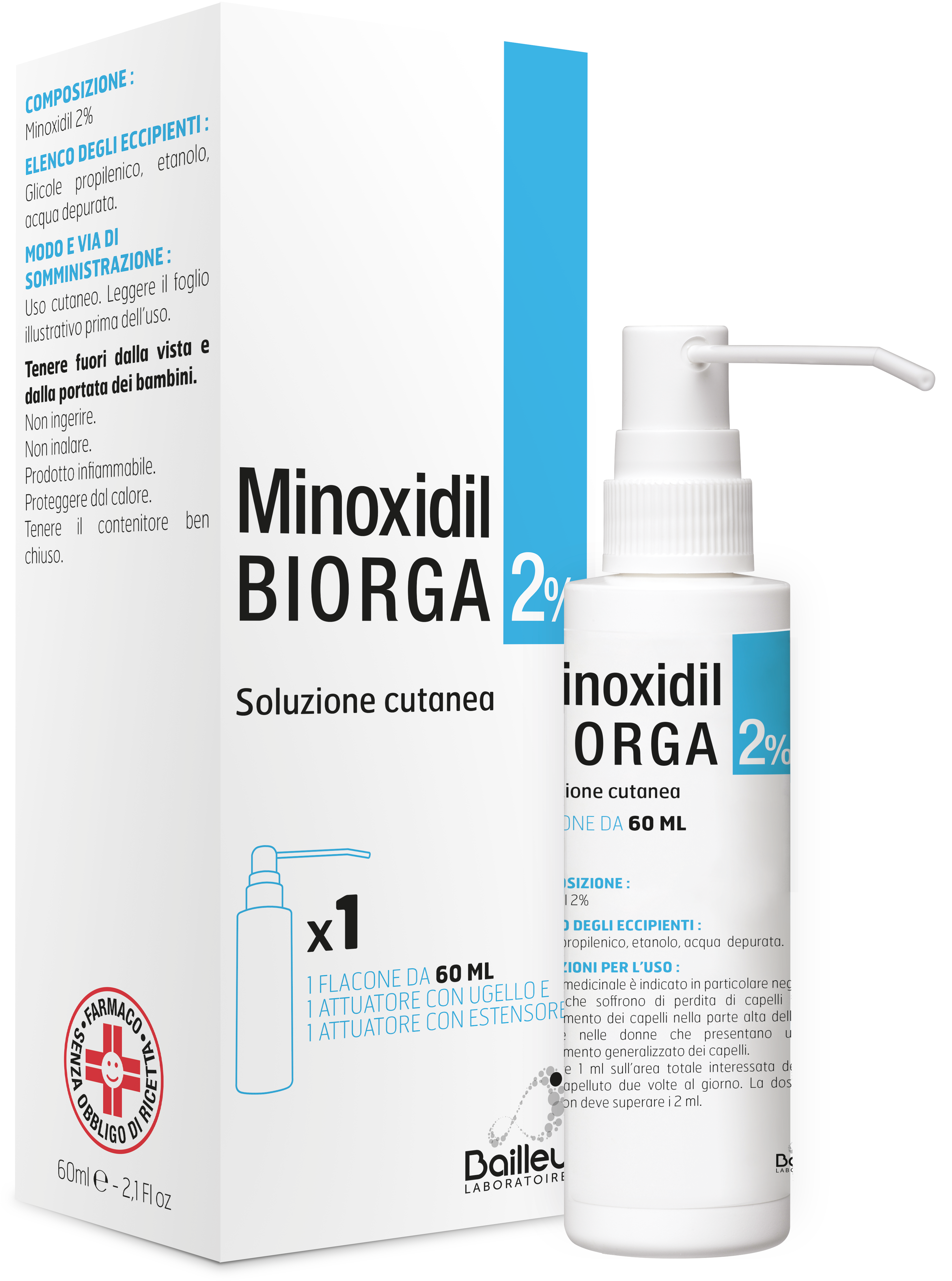 MINOXIDIL BIORGA*SOL CUT60ML2% - Farmacia Del Monaco
