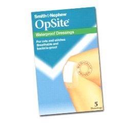 MEDICAZIONE POST OPERATORIA ADESIVA STERILE IN POLIURETANO SEMI PERMEABILE TRASPARENTE CON TAMPONE A BASSA ADERENZA OPSITE POST OP 6,5X5CM 5 PEZZI - Farmacia Del Monaco