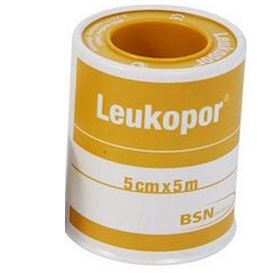 CEROTTO IN ROCCHETTO LEUKOPOR IPOALLERGENICO TESSUTO NON TESSUTO BIANCO 5X500 CM - Farmacia Del Monaco