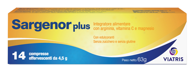 SARGENOR PLUS 14 COMPRESSE EFFERVESCENTI DA 4,5 G - Farmacia Del Monaco