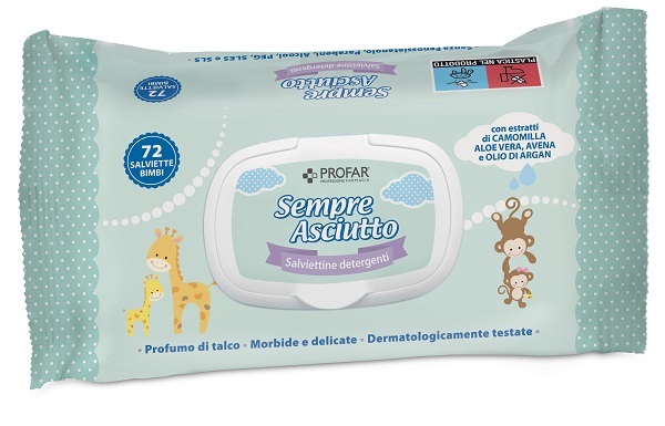 SALVIETTINE UMIDIFICATE SEMPRE ASCIUTTO 72 PEZZI PROFAR - Farmacia Del Monaco
