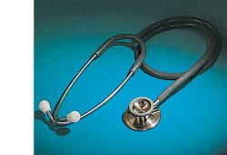 STETOFONENDOSCOPIO PROFESSIONAL CORPO IN ACCIAIO INOX 18/8, ARCHETTO BIAURICOLARE CROMATO CON DOPPIA MOLLA INTERNA - Farmacia Del Monaco