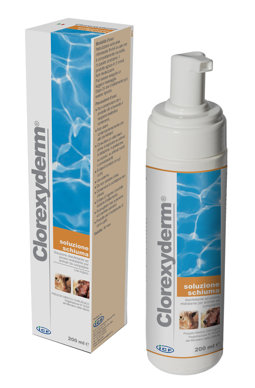 CLOREXYDERM SOLUZIONE SCHIUMA 200 ML - Farmacia Del Monaco