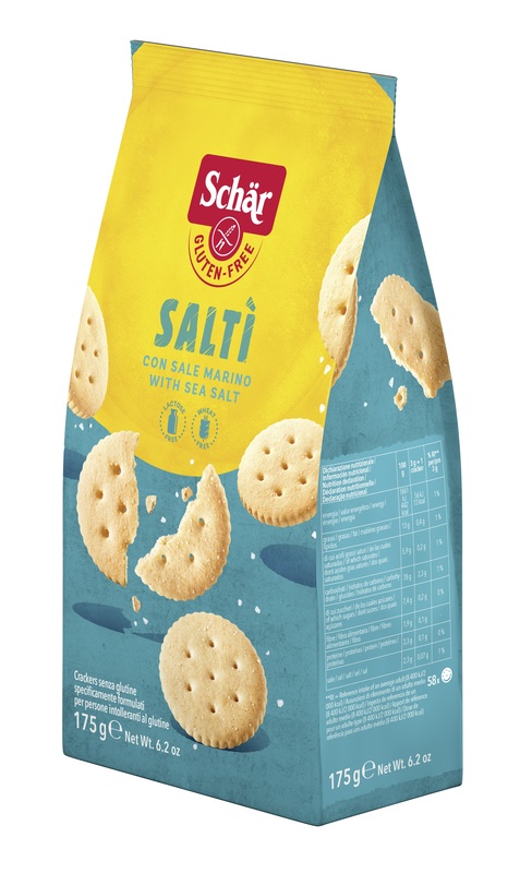 SCHAR SALTI' CRACKER CON SALE MARINO SENZA LATTOSIO 175 G - Farmacia Del Monaco