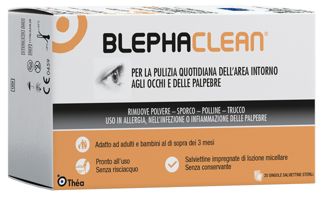 BLEPHACLEAN GARZE OCULARI STERILI A BASE DI ACIDO IALURONICO 20 PEZZI - Farmacia Del Monaco