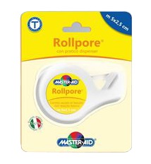 CEROTTO IN ROCCHETTO MASTER-AID ROLLPORE TESSUTO NON TESSUTO CON DISPENSER 2,5CM X 5 M - Farmacia Del Monaco