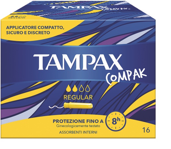 TAMPAX COMPAK REGULAR 16 PEZZI - Farmacia Del Monaco