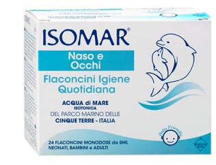 ISOMAR SOLUZIONE ISOTONICA ACQUA MARE IGIENE QUOTIDIANA 24 FLACONCINI MONODOSE 5 ML - Farmacia Del Monaco