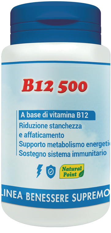 B12 500 CIANOCOBALAMINA 100 CAPSULE VEGETALI - Farmacia Del Monaco