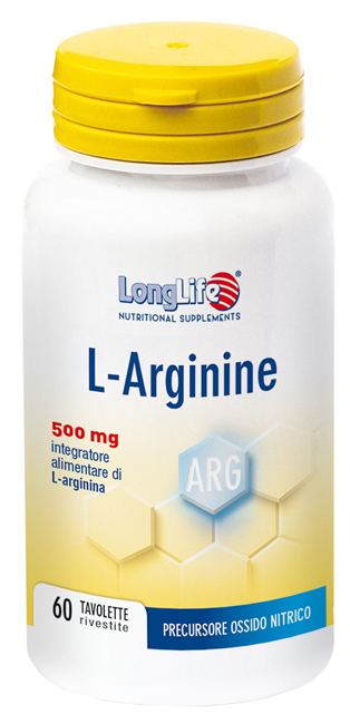 LONGLIFE L-ARGININE 60 TAVOLETTE RIVESTITE DA 900 MG - Farmacia Del Monaco
