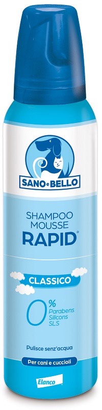 SANO E BELLO SHAMPOO MOUSSE RAPID CLASSICO FLACONE 300 ML PER LAVAGGIO SENZ'ACQUA - Farmacia Del Monaco