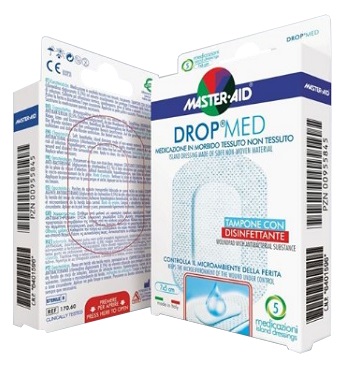 MEDICAZIONE COMPRESSA AUTOADESIVA DERMOATTIVA IPOALLERGENICA AERATA MASTER-AID DROP MED 10X8 5 PEZZI - Farmacia Del Monaco