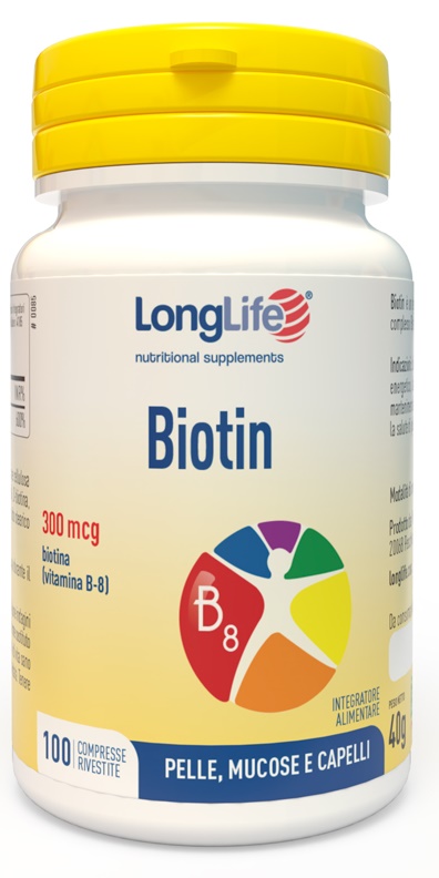 LONGLIFE BIOTIN 300 100 COMPRESSE RIVESTITE - Farmacia Del Monaco