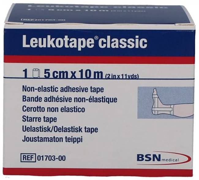 LEUKOTAPE BENDA ANELASTICA PER BENDAGGI FUNZIONALI 5X100 CM - Farmacia Del Monaco