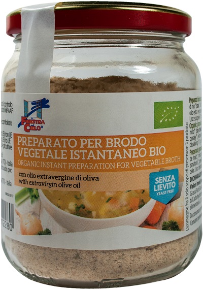 FSC BRODO VEGETALE ISTANTANEO SENZA LIEVITO BIO CON OLIO EXTRAVERGINE DI OLIVA 200 G - Farmacia Del Monaco