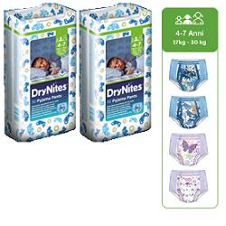 PANNOLINO HUGGIES DRYNITES GIRL PYJAMA PANTS 4/7 ANNI M 17/30KG 10 PEZZI - Farmacia Del Monaco