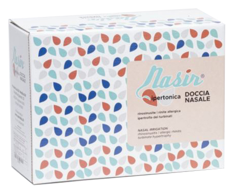 NASIR LAVAGGIO NASALE SOLUZIONE IPERTONICA KIT COMPOSTO DA 3 SACCHE 250 ML + 3 BLISTER - Farmacia Del Monaco