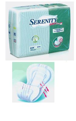 PANNOLONE PER INCONTINENZA SAGOMATO SERENITY SOFTDRY+ ALOE MAXI 30 PEZZI - Farmacia Del Monaco