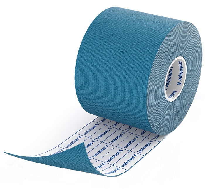 BENDA ADESIVA LEUKOTAPE K PER TAPING FISIOTERAPICO LARGHEZZA 5 CM LUNGHEZZA 5 M COLORE BLU IN ROTOLO - Farmacia Del Monaco