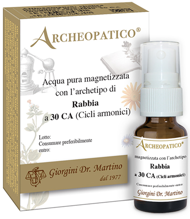 ARCHEOPATICO ACQUA PURA MAGNETIZZATA CON ARCHETIPO RABBIA A 30 CICLI ARMONICI 10 ML - Farmacia Del Monaco