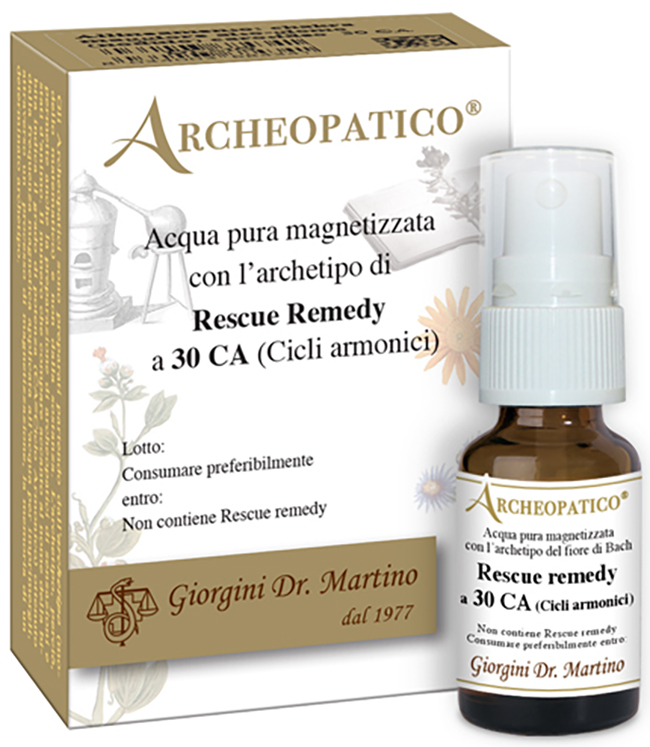 ARCHEOPATICO ACQUA PURA MAGNETIZZATA CON ARCHETIPO RESCUE REMEDY A 30 CICLI ARMONICI 10 ML - Farmacia Del Monaco