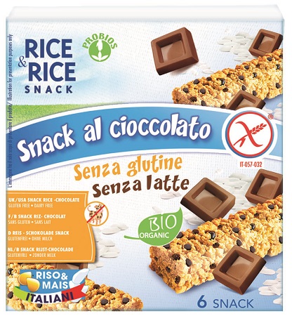 RICE&RICE SNACK DI RISO AL CIOCCOLATO 6 X 21 G SENZA LIEVITO - Farmacia Del Monaco