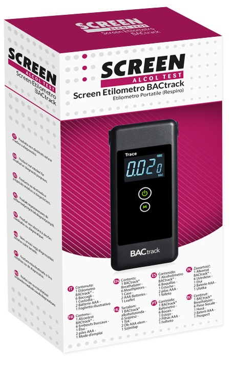 SCREEN ALCOL TEST SCREEN ETILOMETRO BACTRACK - Farmacia Del Monaco