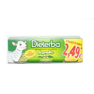 DIETERBA OMOGENEIZZATO AGNELLO 3 PEZZI 80 G - Farmacia Del Monaco