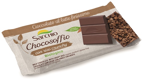CHOCOSOFFIO BARRETTA CIOCCOLATO LATTE FINISSIMO E RISO CROCCANTE 25 G - Farmacia Del Monaco