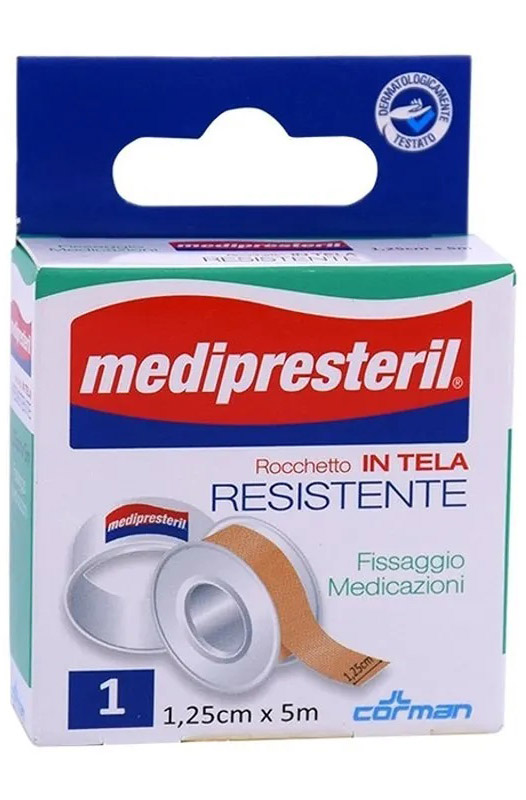 CEROTTO IN ROCCHETTO MEDIPRESTERIL IN TELA RESISTENTE M5X1,25CM - Farmacia Del Monaco
