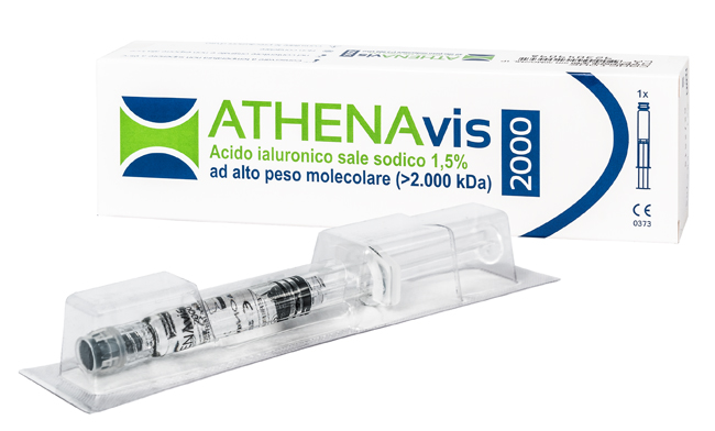 SIRINGA INTRA-ARTICOLARE ATHENAVIS 2000 ACIDO IALURONICO 1,5% 30 MG 2 ML 3 PEZZI - Farmacia Del Monaco