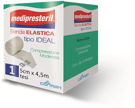 BENDA ELASTICA MEDIPRESTERIL IDEAL COMPRESSIONE MODERATA M4,5X5CM TESI - Farmacia Del Monaco