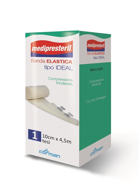 BENDA ELASTICA MEDIPRESTERIL IDEAL COMPRESSIONE MODERATA M4,5X10CM TESI - Farmacia Del Monaco