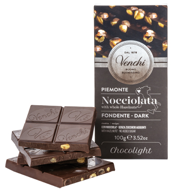 TAVOLETTA NOCCIOLATO FONDENTE CHOCOLIGHT VENCHI 100 G - Farmacia Del Monaco