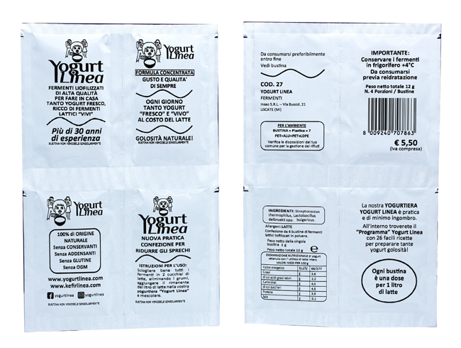 YOGURT LINEA FERMENTI LIOFILIZZATI 4 BUSTINE DA 6,5 G - Farmacia Del Monaco